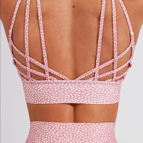 NWT Buffbunny pink bossy print monarch sports bra (small) - Picture 1 of 2